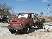 USA - Galena KS - 4 Women on the Route Restored Gas Station 'Cars' Tow Truck (15 Apr 2009)